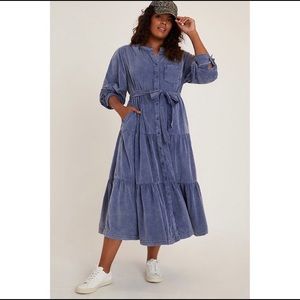 Anthropologie Pilcro Button Up Maxi Dress